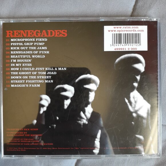 Rage Against the Machine Renegades 2000 Y2K CD - Picture 2 of 5